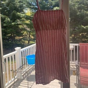 Pull & Bear red and white striped dress